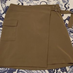 Nine West D-Ring Utility Pocket Wrap Skirt